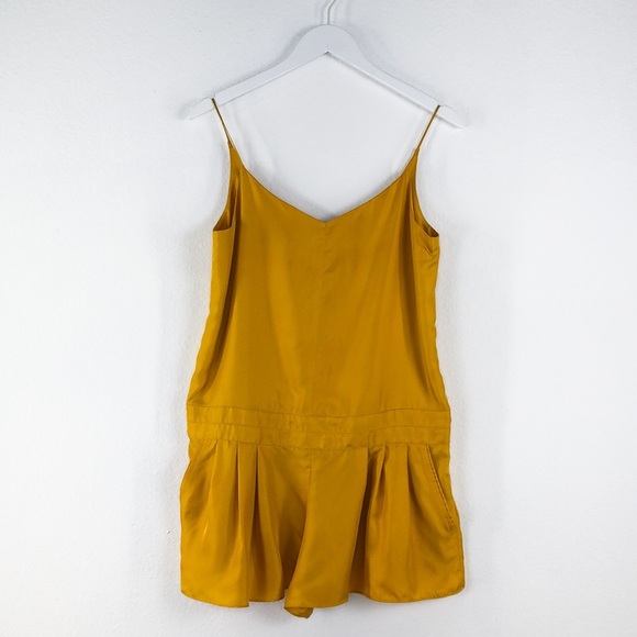 rag & bone Pants - Rag & Bone Old Gold Silk Dune Romper NWT